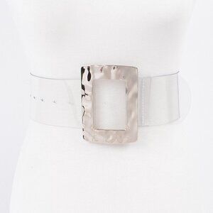 BNWT Plus Size Textured Buckle Cleared Transparent Fashion Belt